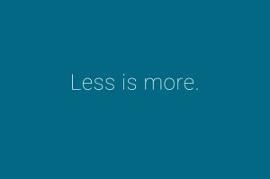 From me to you (and to me, too): Less is More
